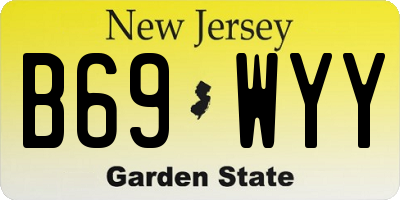 NJ license plate B69WYY