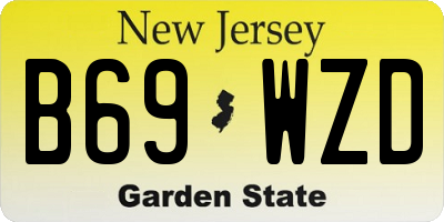 NJ license plate B69WZD