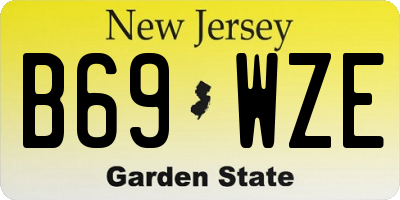 NJ license plate B69WZE