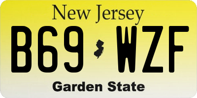 NJ license plate B69WZF