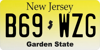 NJ license plate B69WZG