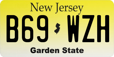 NJ license plate B69WZH