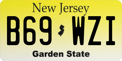 NJ license plate B69WZI