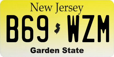 NJ license plate B69WZM