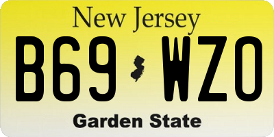 NJ license plate B69WZO