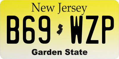 NJ license plate B69WZP