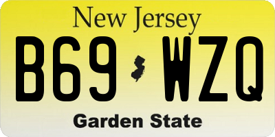 NJ license plate B69WZQ