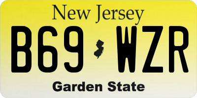 NJ license plate B69WZR