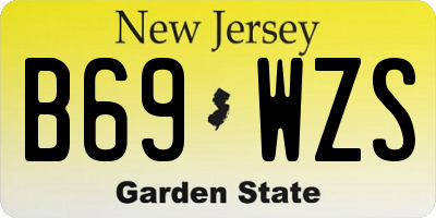 NJ license plate B69WZS