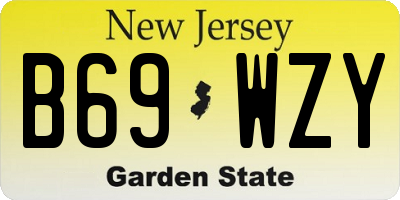 NJ license plate B69WZY