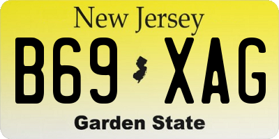 NJ license plate B69XAG