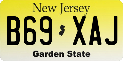 NJ license plate B69XAJ