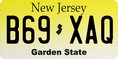 NJ license plate B69XAQ