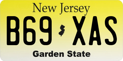 NJ license plate B69XAS