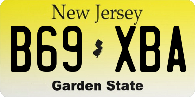 NJ license plate B69XBA
