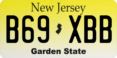 NJ license plate B69XBB
