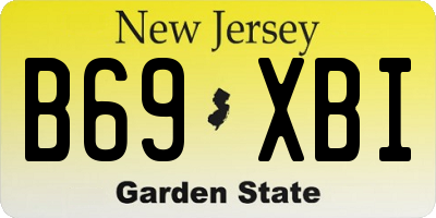 NJ license plate B69XBI