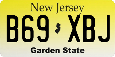 NJ license plate B69XBJ