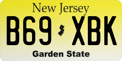 NJ license plate B69XBK