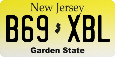 NJ license plate B69XBL