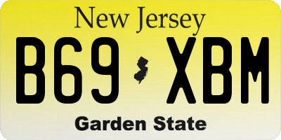 NJ license plate B69XBM
