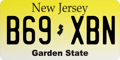 NJ license plate B69XBN