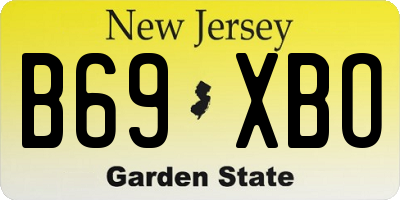 NJ license plate B69XBO
