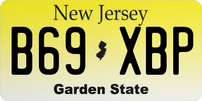 NJ license plate B69XBP