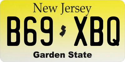 NJ license plate B69XBQ