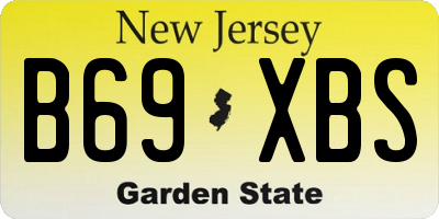 NJ license plate B69XBS