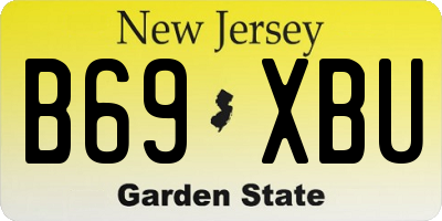 NJ license plate B69XBU