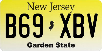 NJ license plate B69XBV