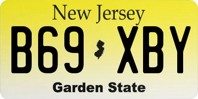 NJ license plate B69XBY
