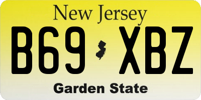 NJ license plate B69XBZ