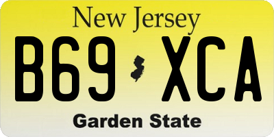 NJ license plate B69XCA