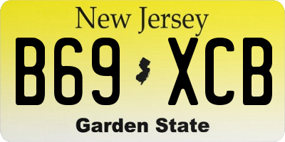 NJ license plate B69XCB