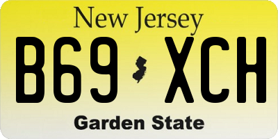 NJ license plate B69XCH
