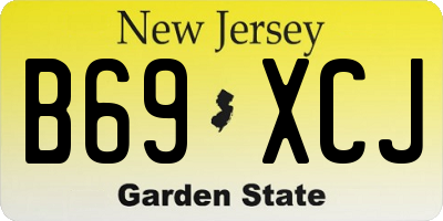 NJ license plate B69XCJ