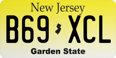 NJ license plate B69XCL