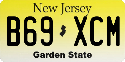 NJ license plate B69XCM