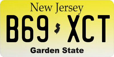 NJ license plate B69XCT