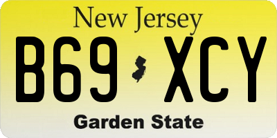 NJ license plate B69XCY