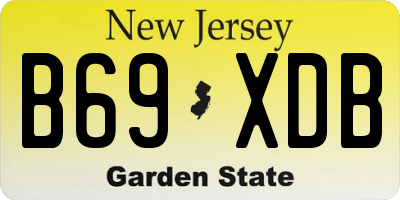 NJ license plate B69XDB