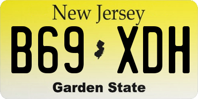 NJ license plate B69XDH