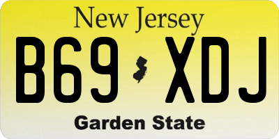 NJ license plate B69XDJ