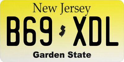 NJ license plate B69XDL