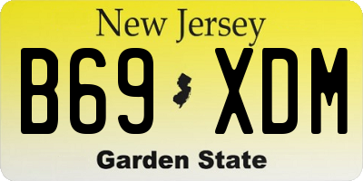 NJ license plate B69XDM
