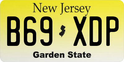 NJ license plate B69XDP