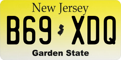 NJ license plate B69XDQ