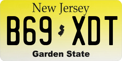 NJ license plate B69XDT
